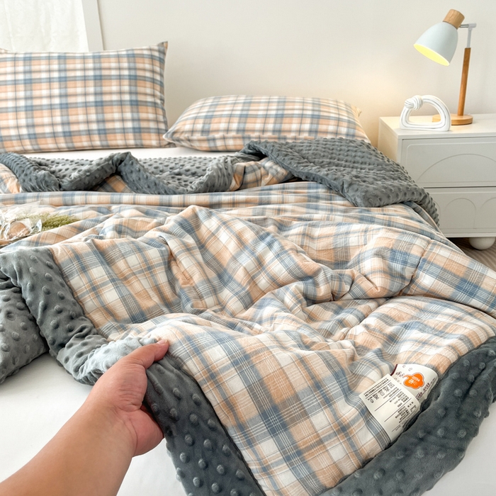 91家纺网 家纺一手货源 找家纺 鸣升家纺 2025新款全棉豆豆被被子被芯 星空米