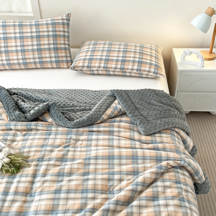 91家纺网 家纺一手货源 找家纺 鸣升家纺 2025新款全棉豆豆被被子被芯 星空米