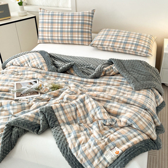 91家纺网 家纺一手货源 找家纺 鸣升家纺 2025新款全棉豆豆被被子被芯 星空米