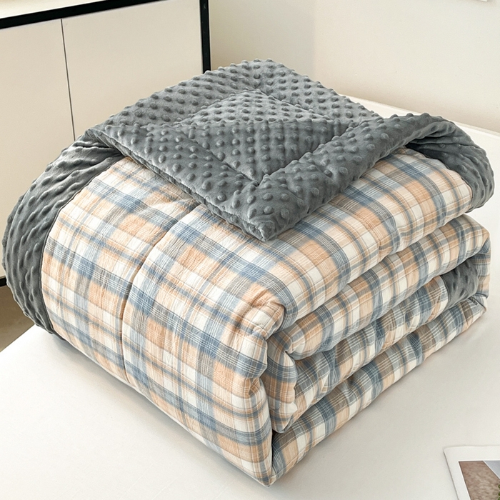 91家纺网 家纺一手货源 找家纺 鸣升家纺 2025新款全棉豆豆被被子被芯 星空米