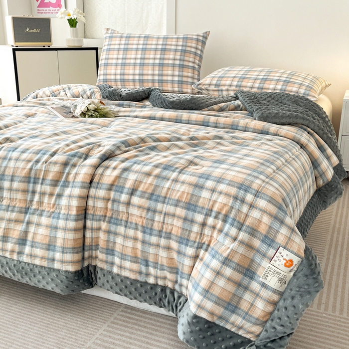 91家纺网 家纺一手货源 找家纺 鸣升家纺 2025新款全棉豆豆被被子被芯 星空米