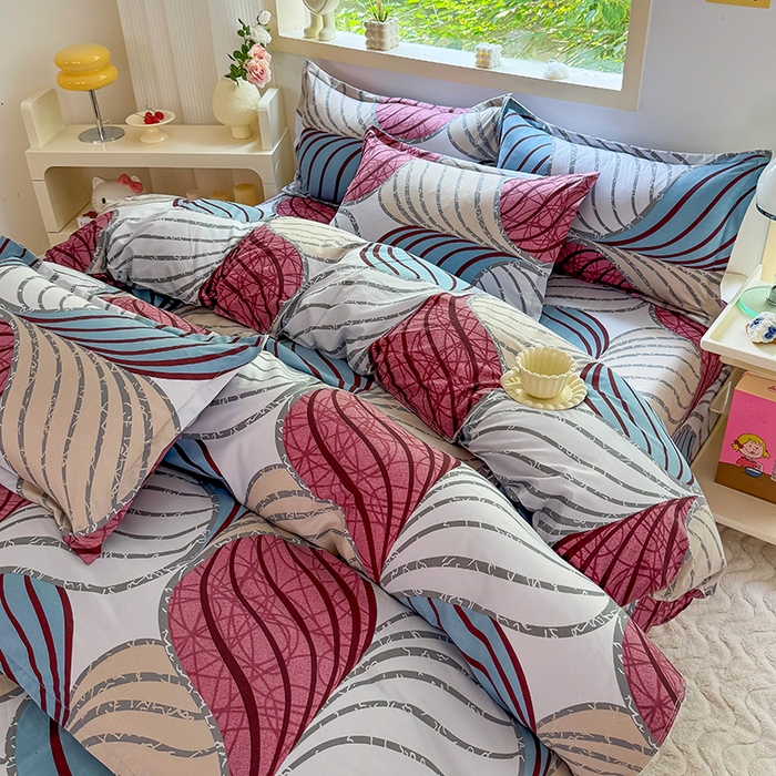 91家纺网 家纺一手货源 找家纺 梵巢家纺 芦荟棉三四件套，床单，被套，枕套化纤四件套 片片梦境