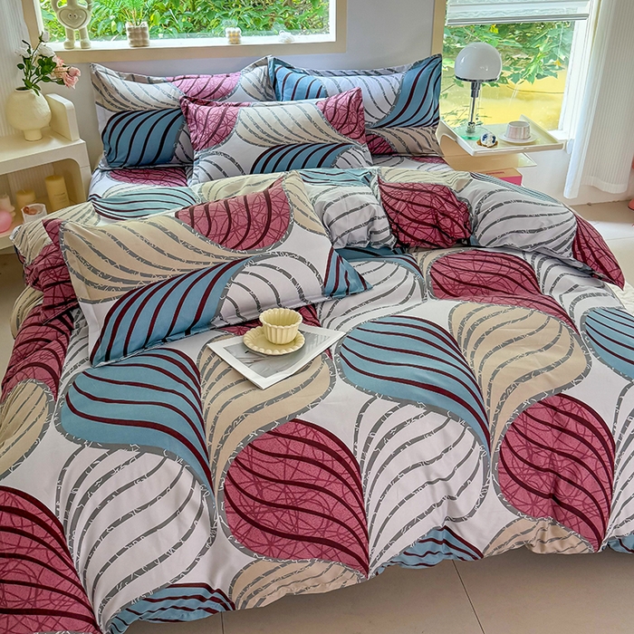 91家纺网 家纺一手货源 找家纺 梵巢家纺 芦荟棉三四件套，床单，被套，枕套化纤四件套 片片梦境