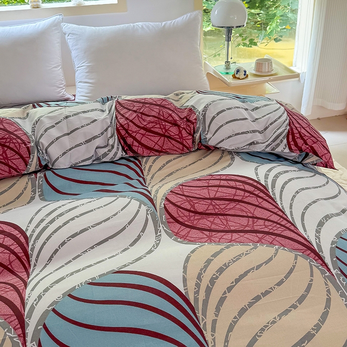 91家纺网 家纺一手货源 找家纺 梵巢家纺 芦荟棉三四件套，床单，被套，枕套化纤四件套 片片梦境