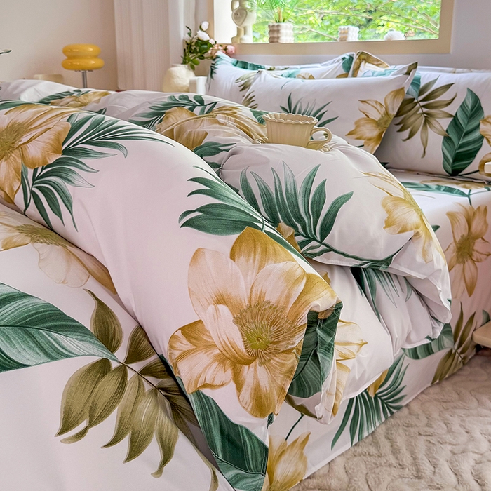 91家纺网 家纺一手货源 找家纺 梵巢家纺 芦荟棉三四件套，床单，被套，枕套化纤四件套 灵感