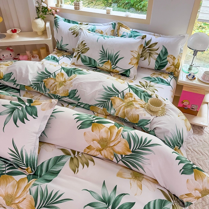 91家纺网 家纺一手货源 找家纺 梵巢家纺 芦荟棉三四件套，床单，被套，枕套化纤四件套 灵感