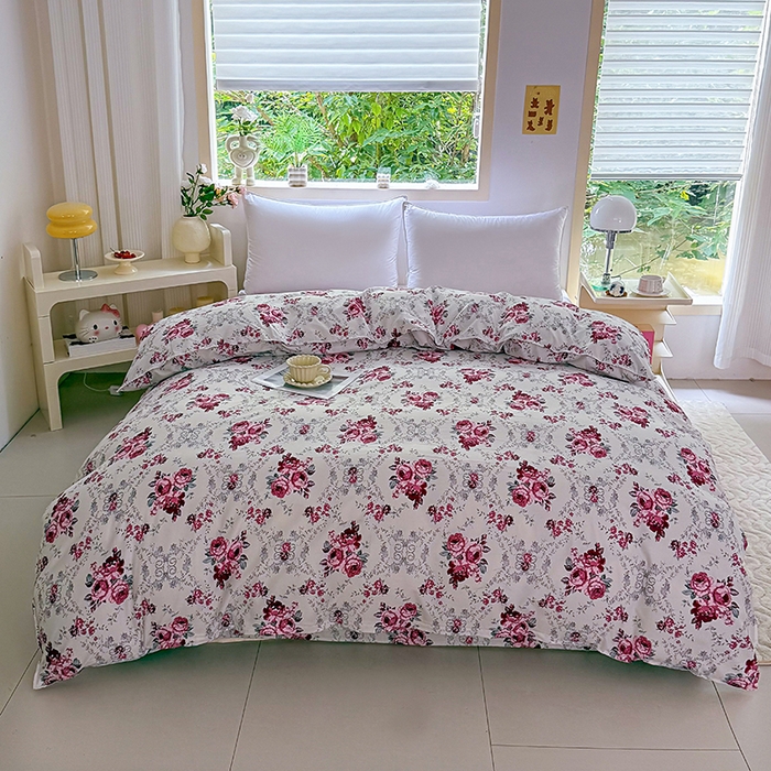 91家纺网 家纺一手货源 找家纺 梵巢家纺 芦荟棉三四件套，床单，被套，枕套化纤四件套 春意盎然