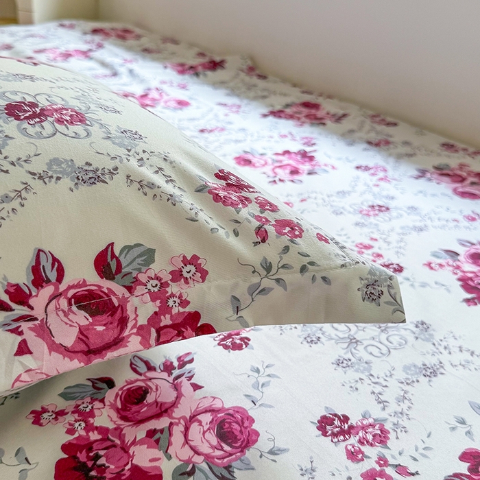 91家纺网 家纺一手货源 找家纺 梵巢家纺 芦荟棉三四件套，床单，被套，枕套化纤四件套 春意盎然