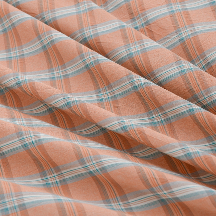 91家纺网 家纺一手货源 找家纺 润淳家居 2025新款A类全棉水洗棉四件套三件套布拉格 桔