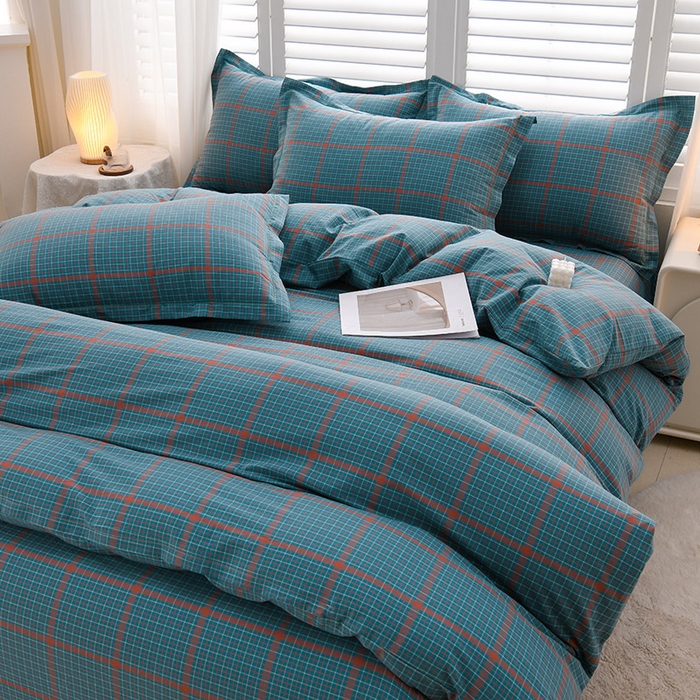 91家纺网 家纺一手货源 找家纺 润淳家居 2025新款A类全棉水洗棉四件套三件套花海 兰