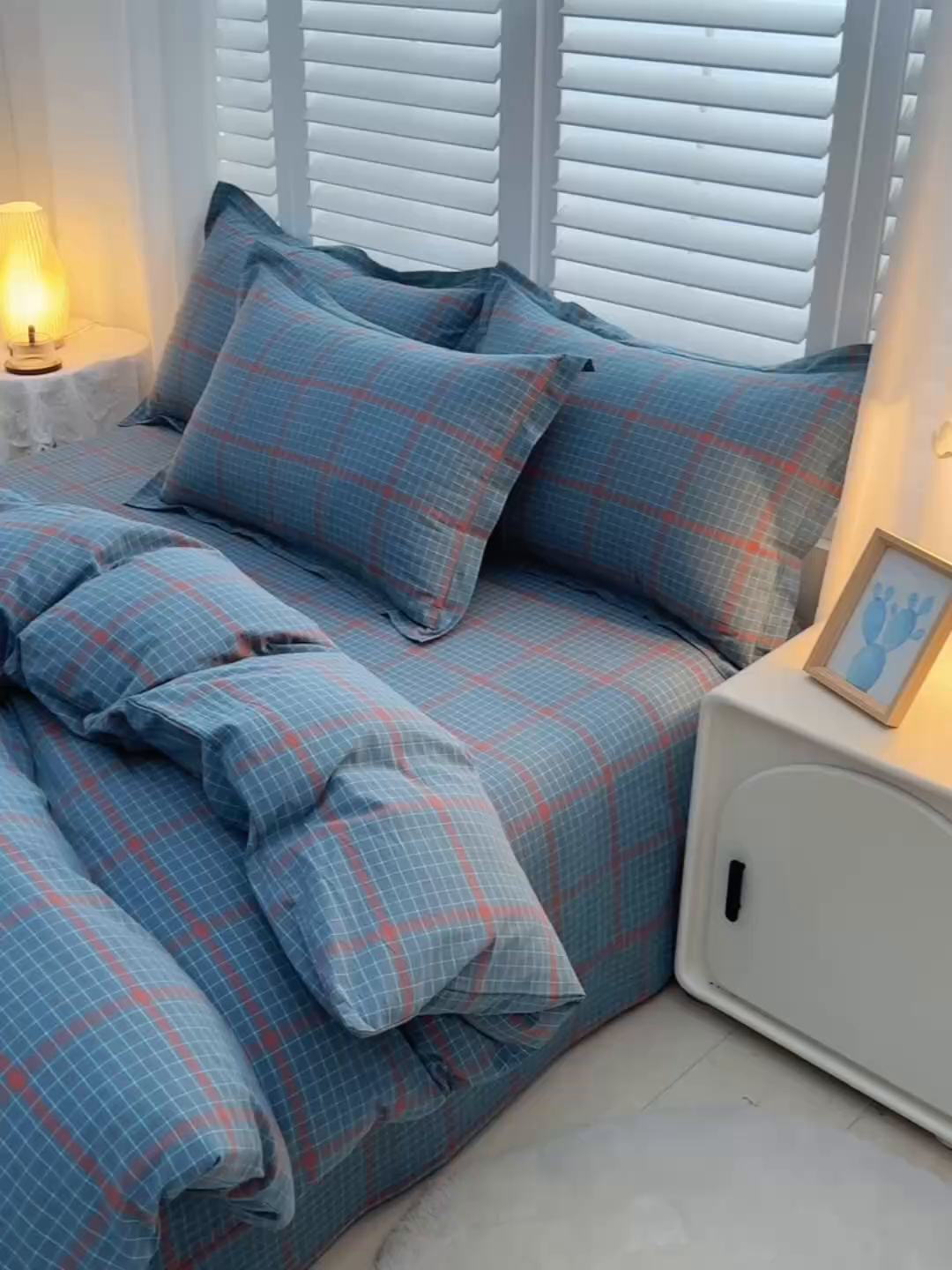 91家纺网 家纺一手货源 找家纺 润淳家居 2025新款A类全棉水洗棉四件套三件套花海 兰