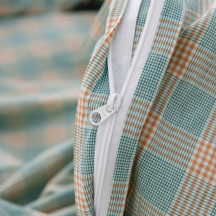 91家纺网 家纺一手货源 找家纺 润淳家居 2025新款A类全棉水洗棉四件套三件套麦芽 灰绿