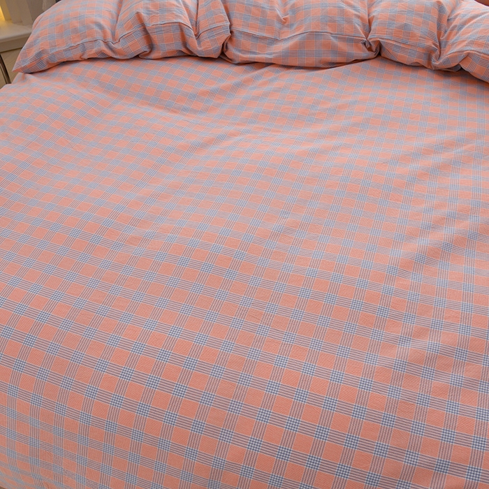 91家纺网 家纺一手货源 找家纺 （总）润淳家居 2025新款A类全棉水洗棉四件套三件套麦芽 桔