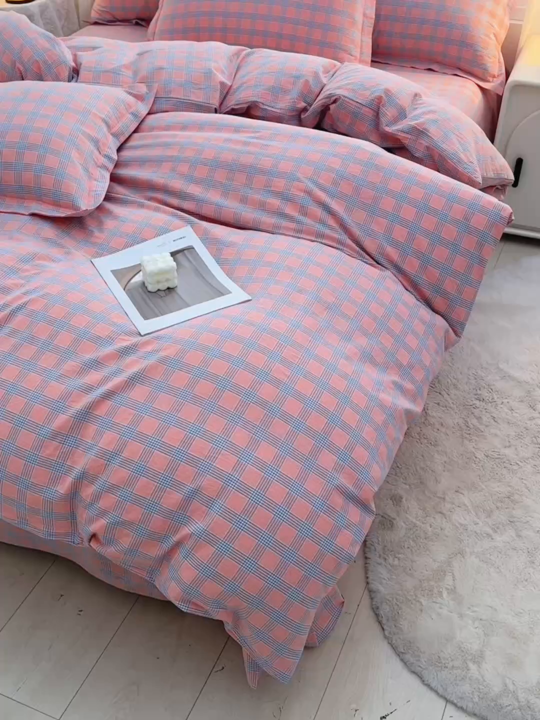 91家纺网 家纺一手货源 找家纺 （总）润淳家居 2025新款A类全棉水洗棉四件套三件套麦芽 桔