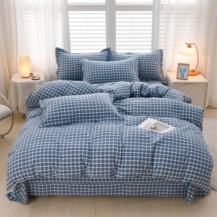 润淳家居 2025新款A类全棉水洗棉四件套三件套米洛 兰