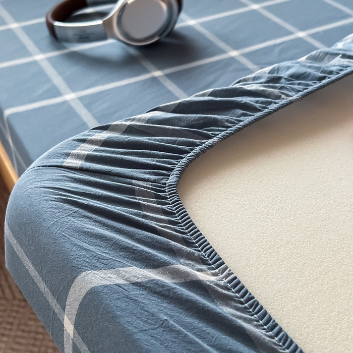 91家纺网 家纺一手货源 找家纺 鸣升家纺 2025新款全棉纯棉色织水洗棉学生三件套 柏拉图兰