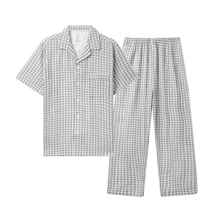 91家纺网 家纺一手货源 找家纺 （总）玖弘家居 2025新款全棉双层纱长袖家居服【控价 抖音69.9  视频号  69.9   小红书  89】