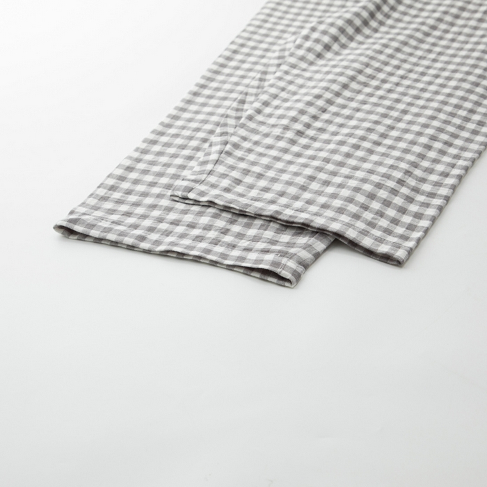 91家纺网 家纺一手货源 找家纺 玖弘家居 2025新款全棉双层纱长袖家居服【控价 抖音69.9  视频号  69.9   小红书  89】 男款糖果灰长袖