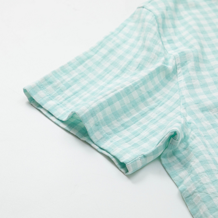 91家纺网 家纺一手货源 找家纺 玖弘家居 2025新款全棉双层纱长袖家居服【控价 抖音69.9  视频号  69.9   小红书  89】 女款糖果绿长袖长裤