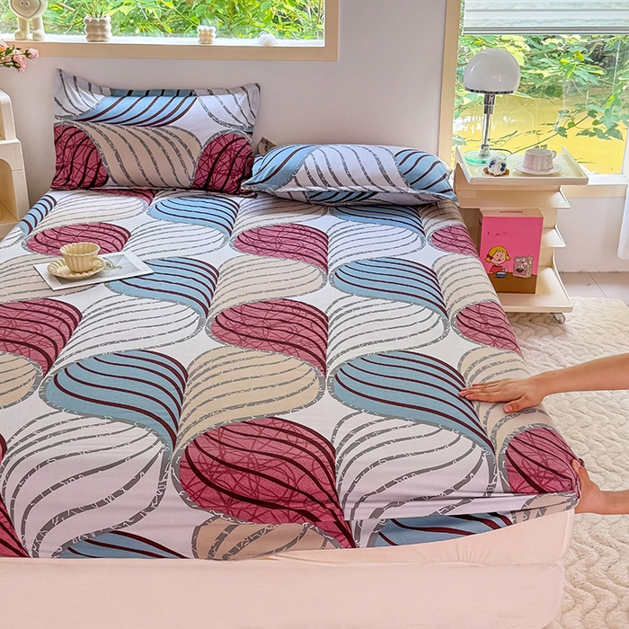 91家纺网 家纺一手货源 找家纺 梵巢家纺 芦荟棉床笠单床笠，外贸跨境单床笠磨毛床笠印花床笠床笠三件套 片片梦境