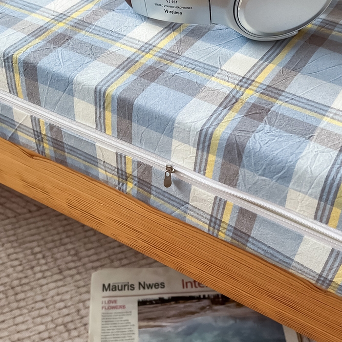 91家纺网 家纺一手货源 找家纺 九沐良品 2025新款全棉纯棉色织水洗棉学生三件套宿舍三件套上下铺三件套 莫妮卡兰