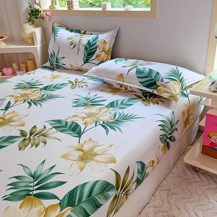 91家纺网 家纺一手货源 找家纺 梵巢家纺 芦荟棉床笠单床笠，外贸跨境单床笠磨毛床笠印花床笠床笠三件套 灵感