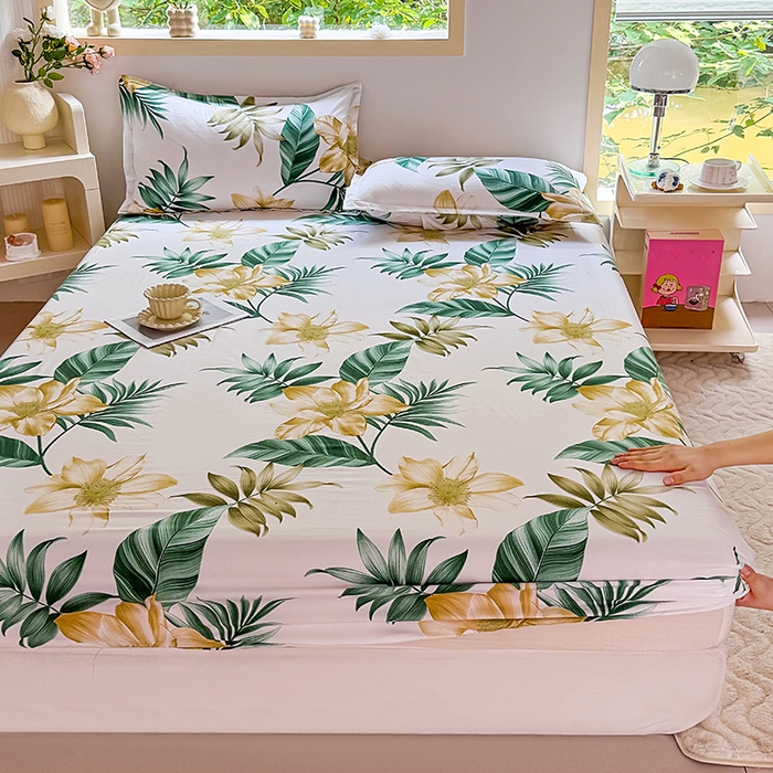 91家纺网 家纺一手货源 找家纺 梵巢家纺 芦荟棉床笠单床笠，外贸跨境单床笠磨毛床笠印花床笠床笠三件套 灵感