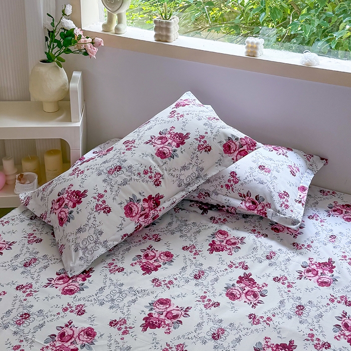 91家纺网 家纺一手货源 找家纺 梵巢家纺 芦荟棉床笠单床笠，外贸跨境单床笠磨毛床笠印花床笠床笠三件套 春意盎然