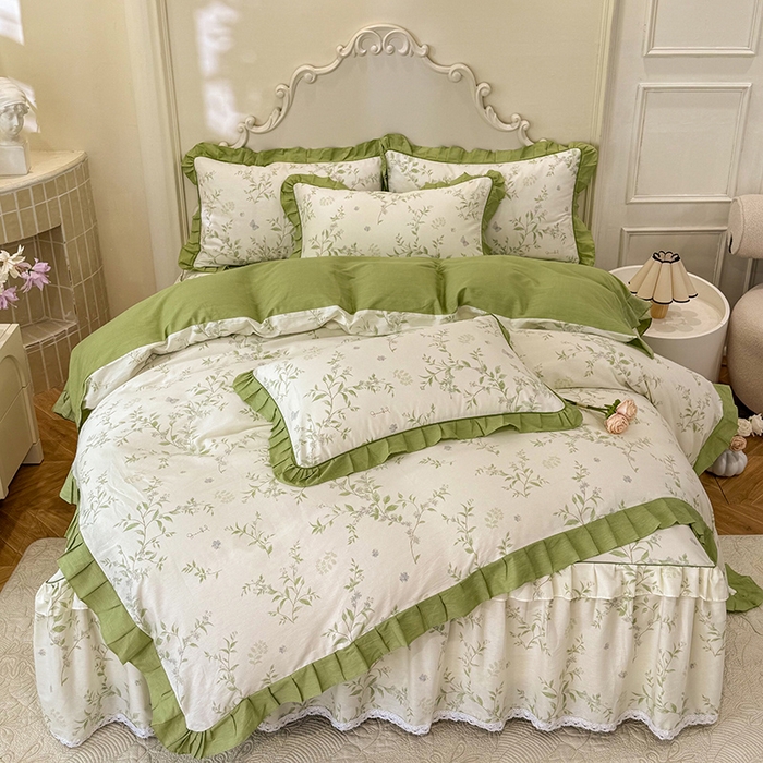 91家纺网 家纺一手货源 找家纺 （总）美达家纺 2025新款韩版全棉床裙款床单款四件套