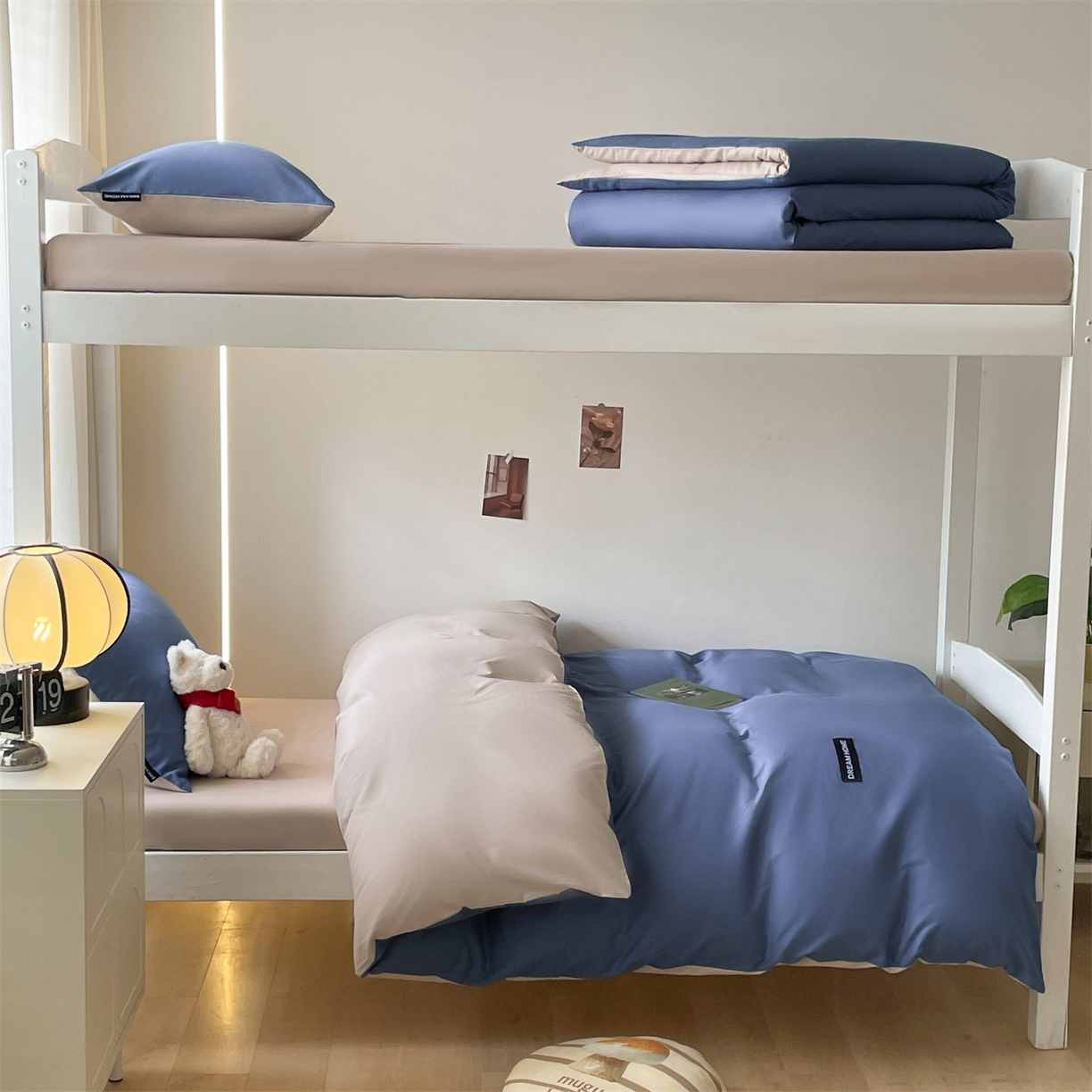 91家纺网 家纺一手货源 找家纺 （总）笙意家纺 2025新款全棉纯棉简约黑标学生三件套