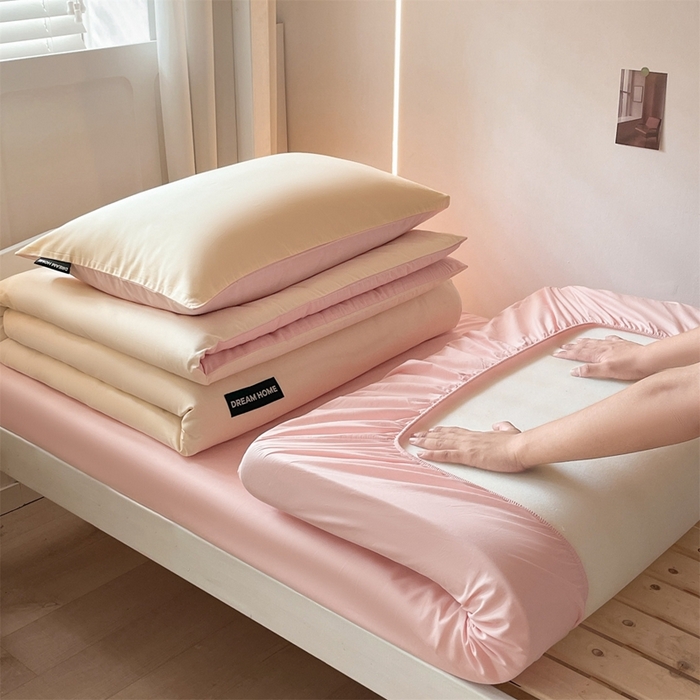 91家纺网 家纺一手货源 找家纺 （总）笙意家纺 2025新款全棉纯棉简约黑标学生三件套