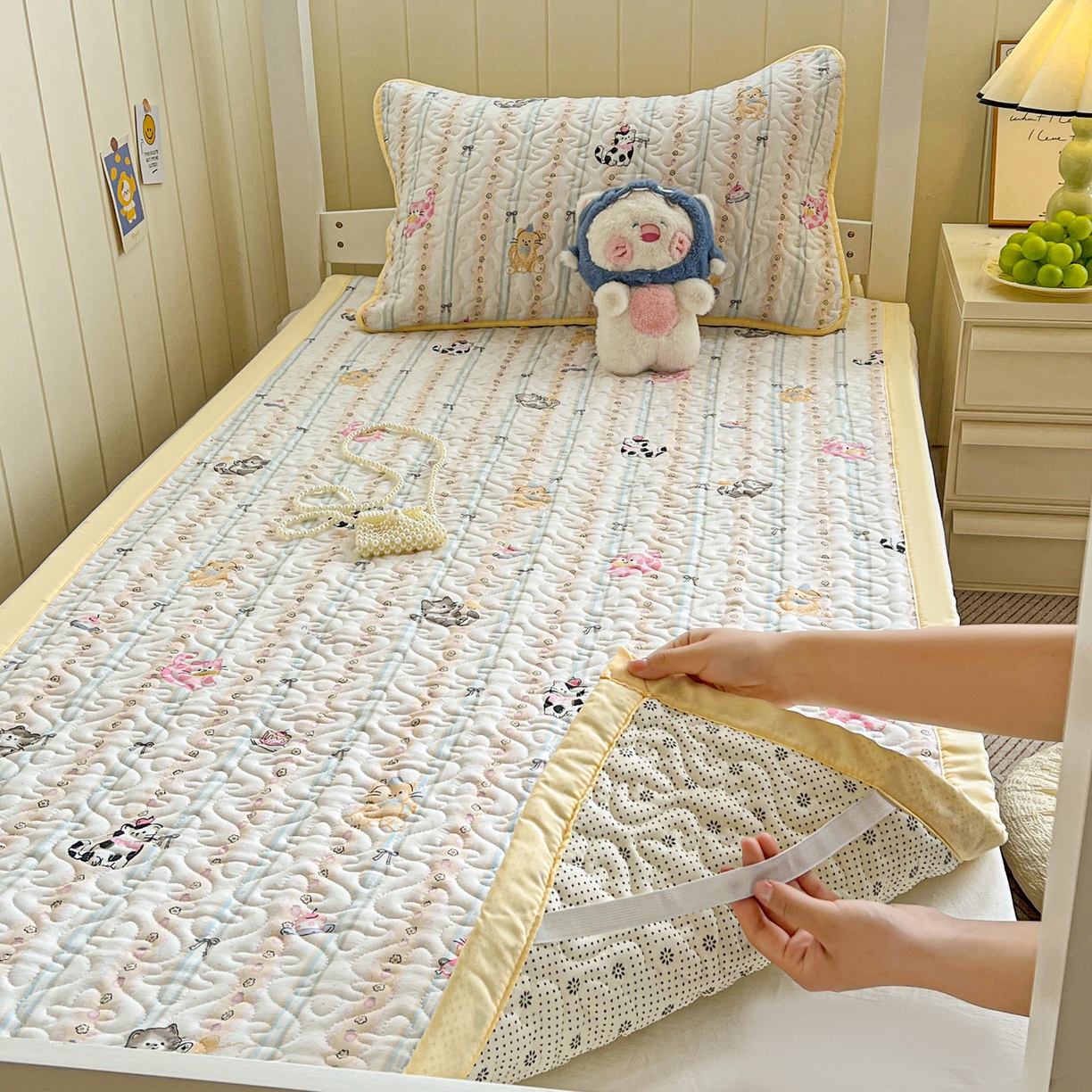 91家纺网 家纺一手货源 找家纺 （总）纽缦家纺 2025新款A类水洗棉学生床垫垫子