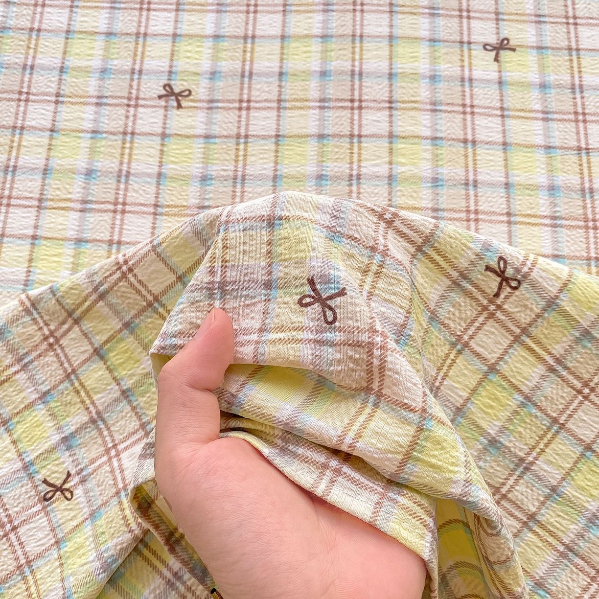 91家纺网 家纺一手货源 找家纺 眠势力 2025新款云感双层纱床单三件套ins奶油风学生宿舍床单四季通用 格调蝴蝶结