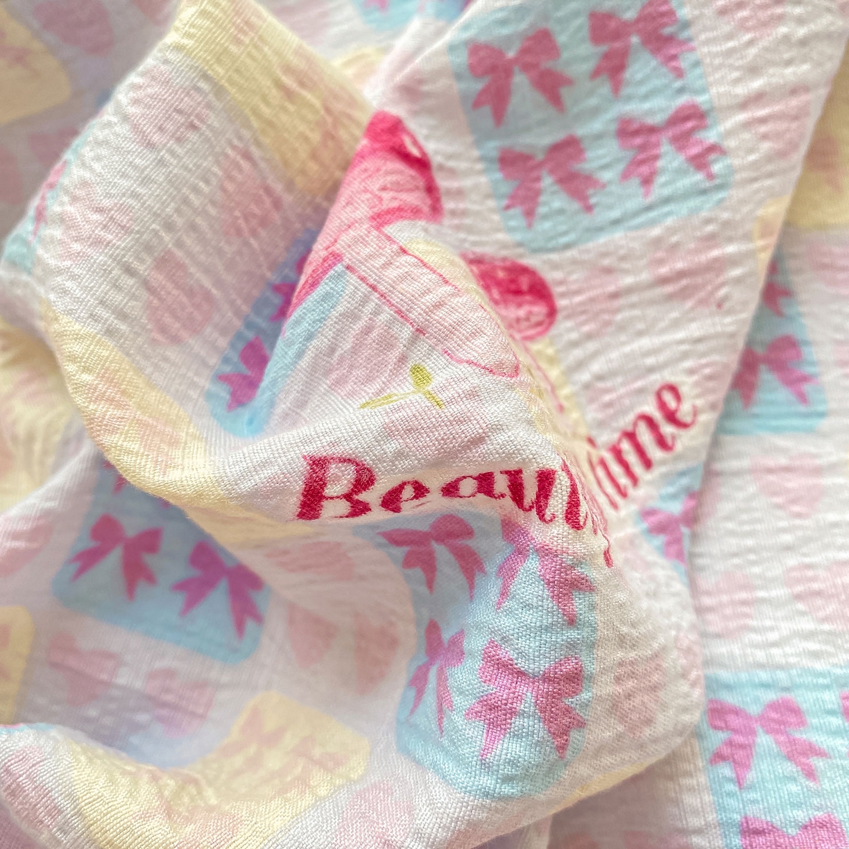 91家纺网 家纺一手货源 找家纺 眠势力 2025新款云感双层纱床单三件套ins奶油风学生宿舍床单四季通用 甜樱蜜语