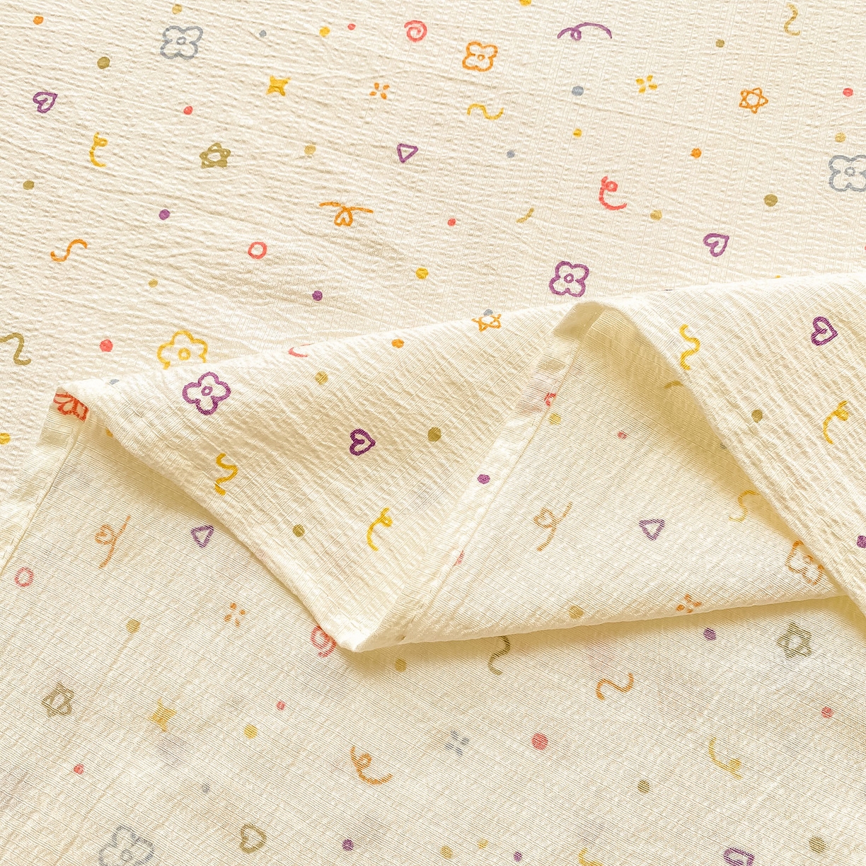 91家纺网 家纺一手货源 找家纺 眠势力 2025新款云感双层纱床单三件套ins奶油风学生宿舍床单四季通用 小美好