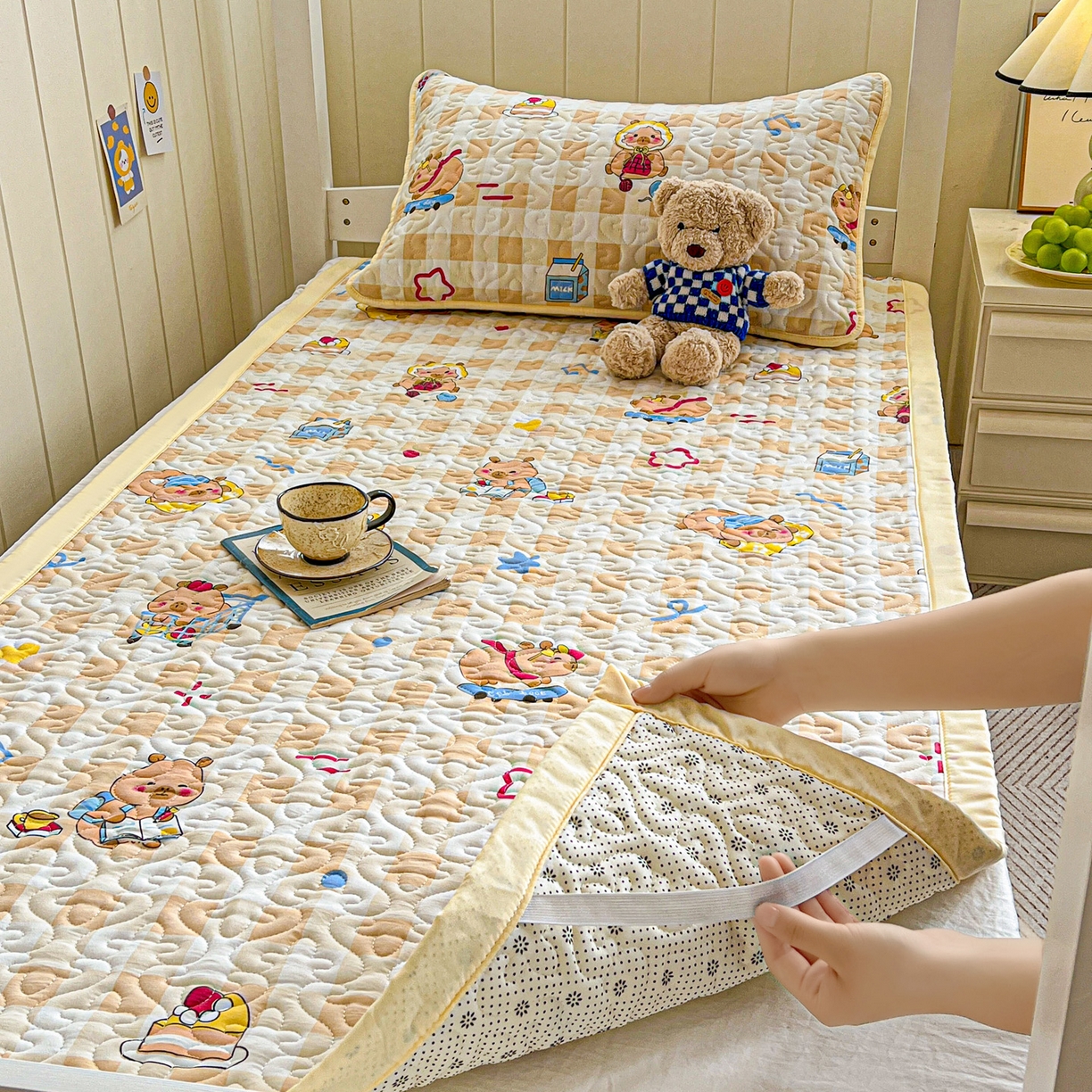 91家纺网 家纺一手货源 找家纺 纽缦家纺 2025新款A类水洗棉学生床垫垫子 学习皮卡