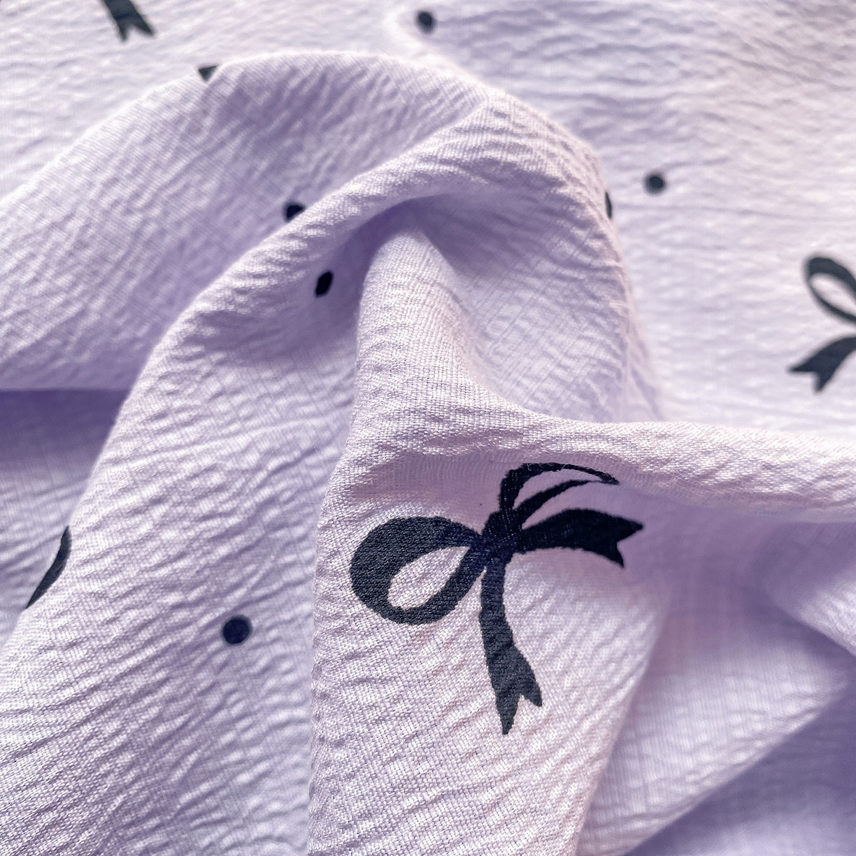 91家纺网 家纺一手货源 找家纺 眠势力 2025新款云感双层纱床单三件套ins奶油风学生宿舍床单四季通用 紫韵蝴蝶结