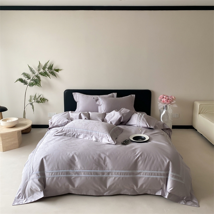 91家纺网 家纺一手货源 找家纺 品家居 2025新款100支高精密长绒棉四件套-岁月静好 香芋紫