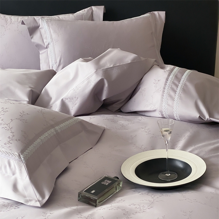 91家纺网 家纺一手货源 找家纺 品家居 2025新款100支高精密长绒棉四件套-岁月静好 香芋紫