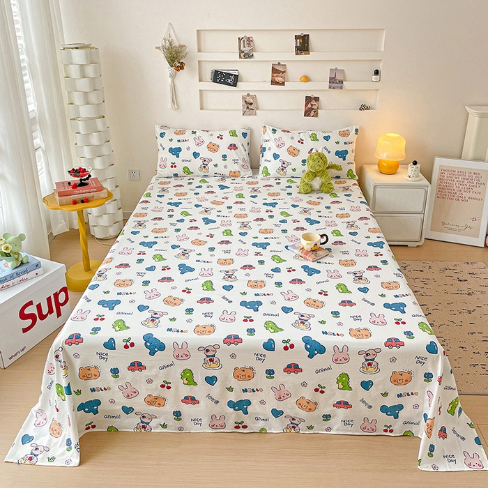 91家纺网 家纺一手货源 找家纺 纽缦家纺 2025新款水洗双层纱床单 狂欢派对