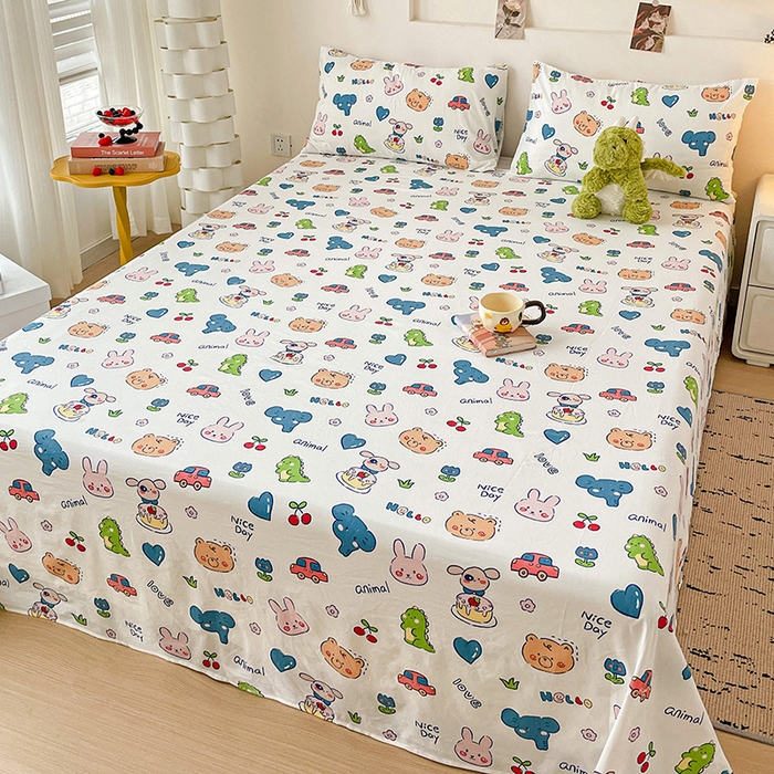 纽缦家纺 2025新款水洗双层纱床单 狂欢派对