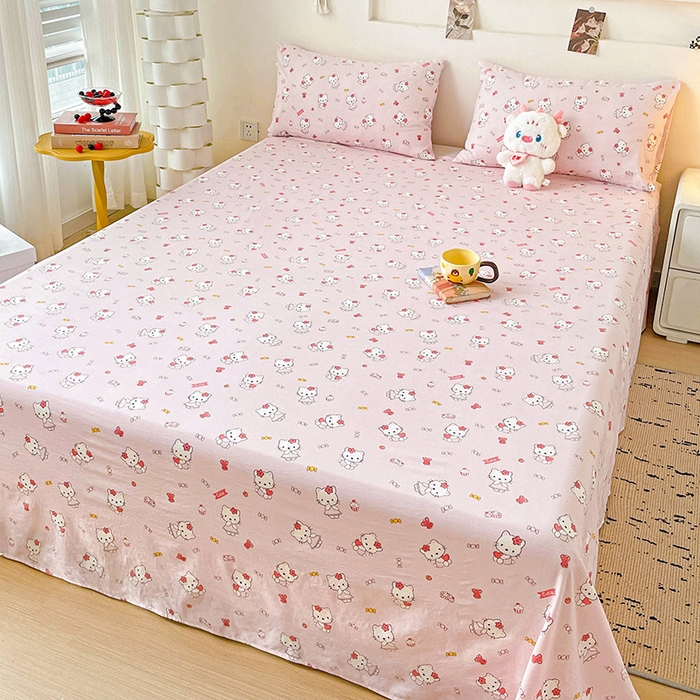 纽缦家纺 2025新款水洗双层纱床单 糖果KT