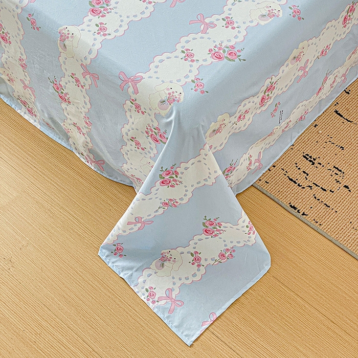 91家纺网 家纺一手货源 找家纺 纽缦家纺 2025新款水洗双层纱床单 甜雾予月