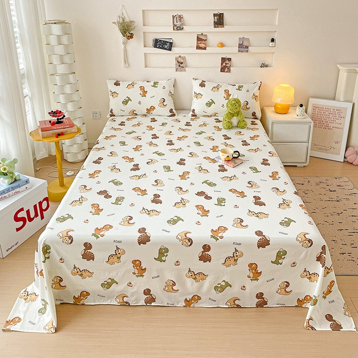 91家纺网 家纺一手货源 找家纺 纽缦家纺 2025新款水洗双层纱床单 炫酷龙