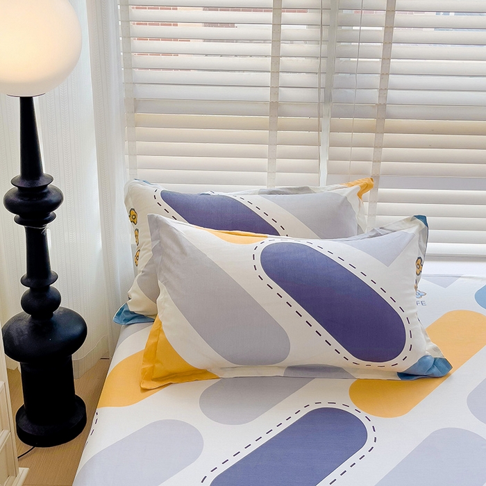 91家纺网 家纺一手货源 找家纺 纽缦家纺 2025新款纯棉斜纹床单单品床单床单单件 光的邂逅