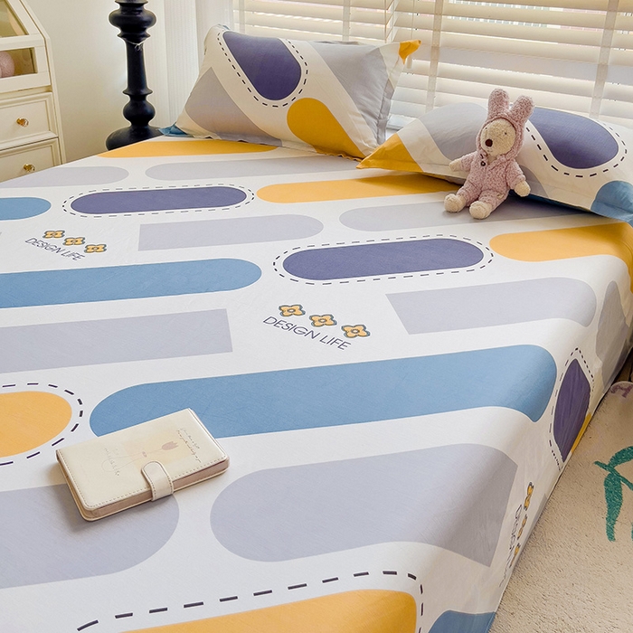 91家纺网 家纺一手货源 找家纺 纽缦家纺 2025新款纯棉斜纹床单单品床单床单单件 光的邂逅