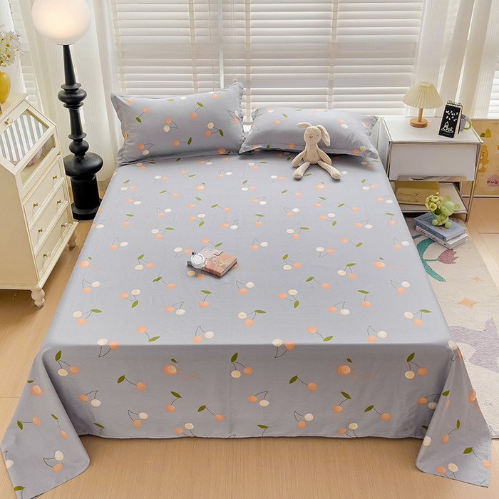 91家纺网 家纺一手货源 找家纺 纽缦家纺 2025新款纯棉斜纹床单单品床单床单单件 金色果实