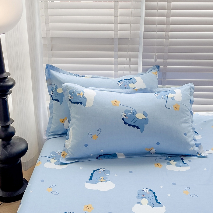 91家纺网 家纺一手货源 找家纺 纽缦家纺 2025新款纯棉斜纹床单单品床单床单单件 恐龙乐园