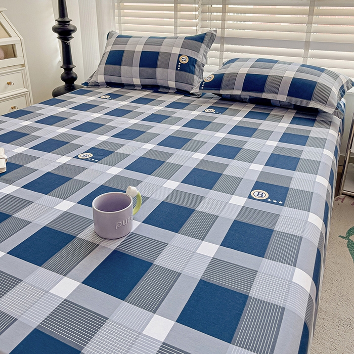 91家纺网 家纺一手货源 找家纺 纽缦家纺 2025新款纯棉斜纹床单单品床单床单单件 蓝语蓝