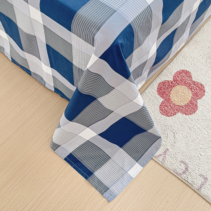 91家纺网 家纺一手货源 找家纺 纽缦家纺 2025新款纯棉斜纹床单单品床单床单单件 蓝语蓝